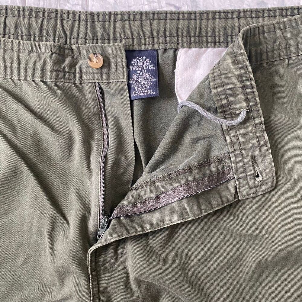 Puritan men XL cotton blend pull on casual chino pants olive green - Picture 5 of 14